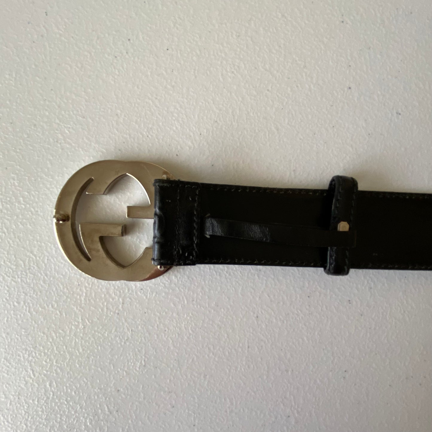 Gucci unisex signature guccissima black leather belt Authentic with COA size 90 cm 36 inch length