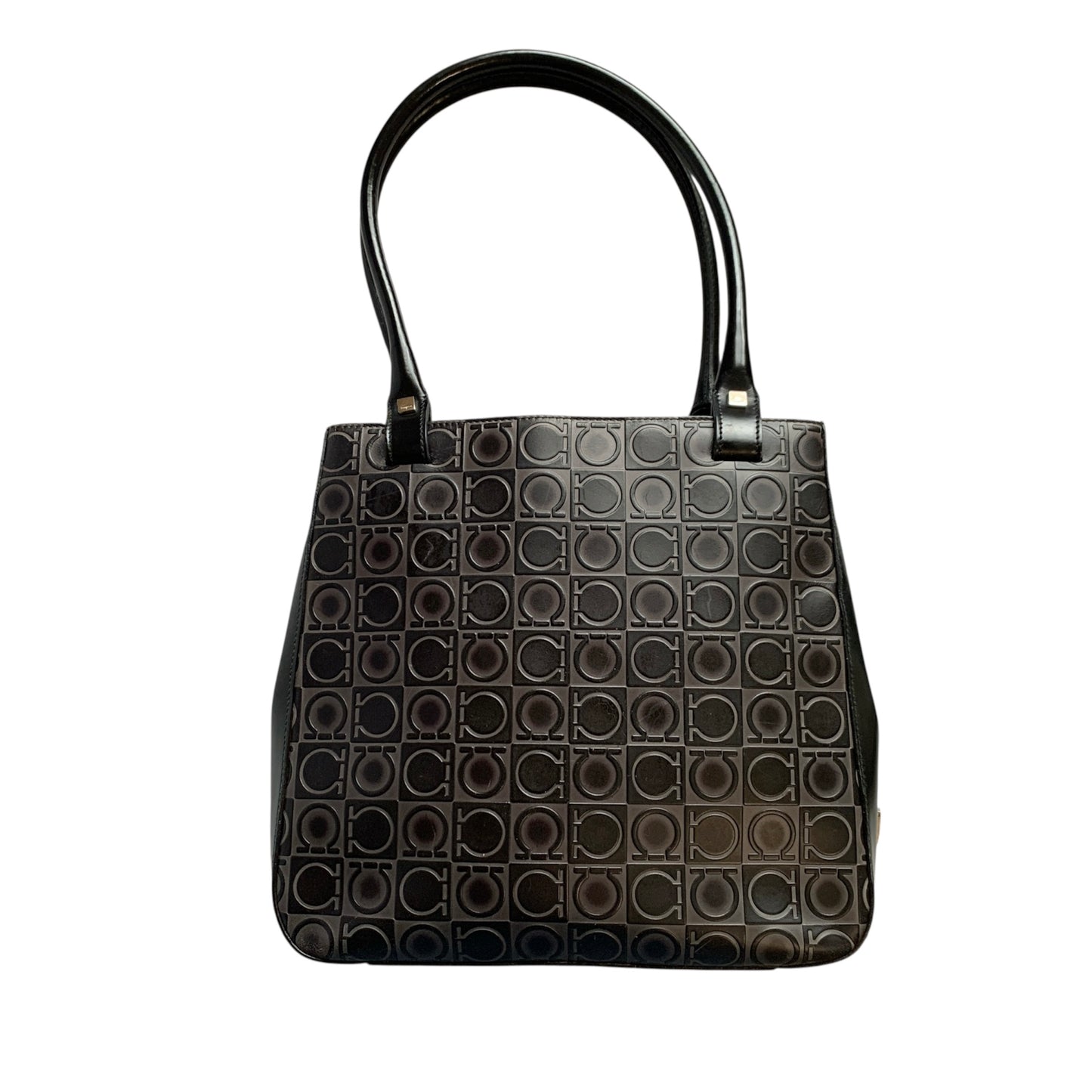 Salvatore Ferragamo full gancini logo embossed shoulder bag authentic with COA