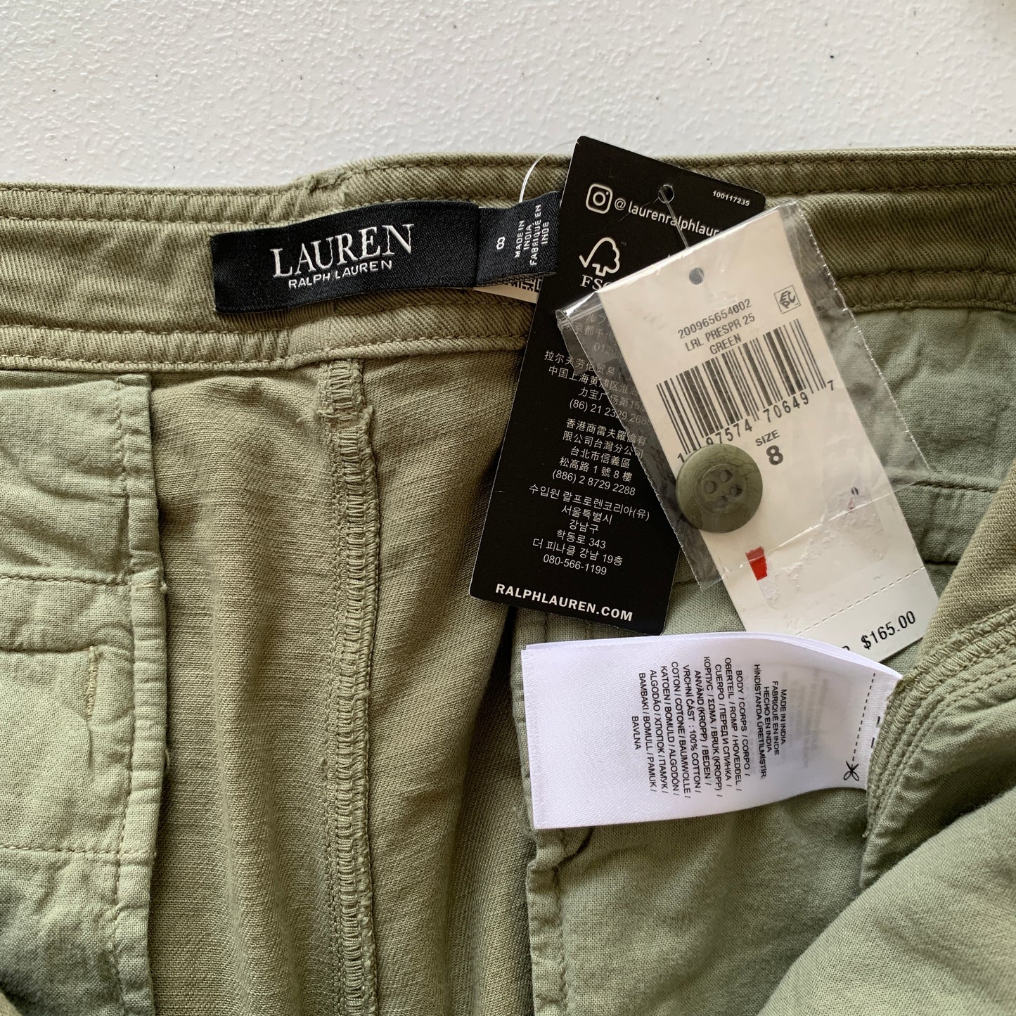 Lauren Ralph Lauren Women’s NWT green wide leg jeans size 8