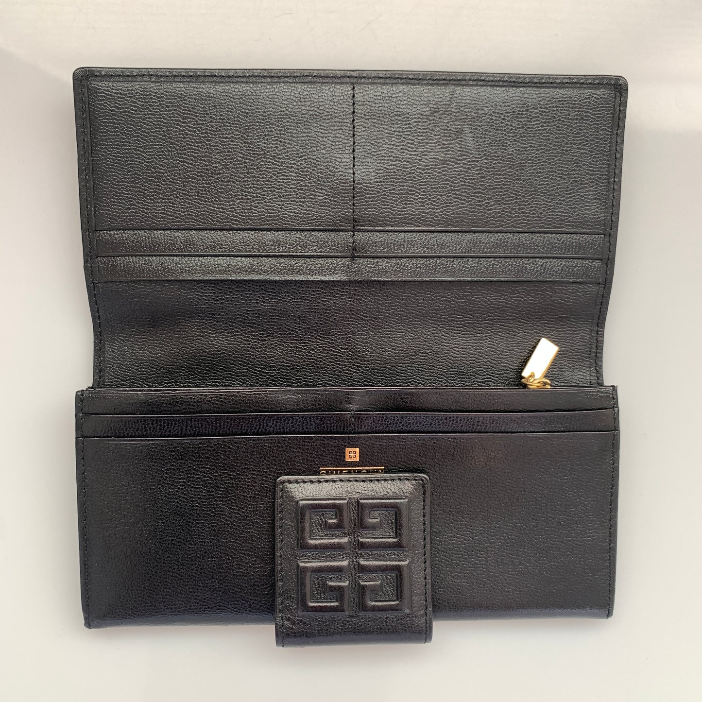 Givenchy 4G logo black leather long wallet Authentic with COA 7.5x3.7