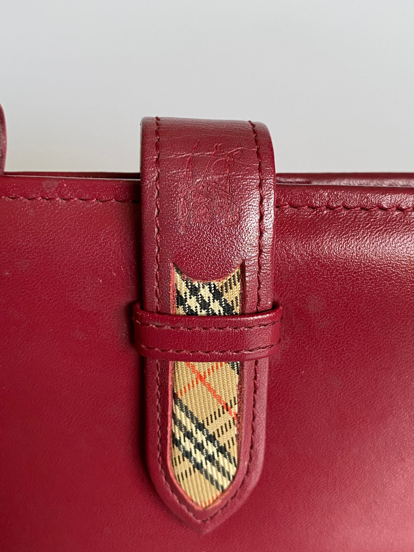 Burberry classic check and pink leather agenda Authentic with COA