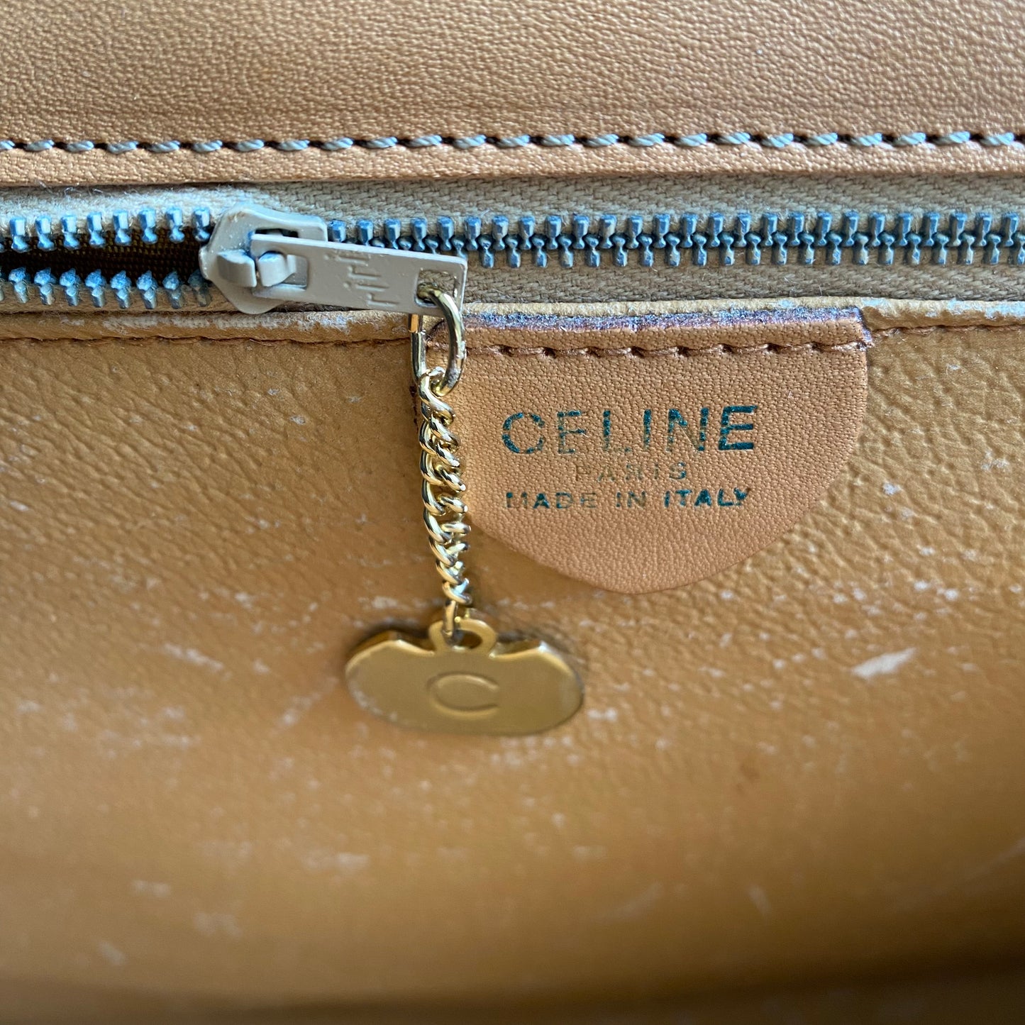 Celine vintage macadam shoulder bag Authentic with coa 12cx9.5x3.3
