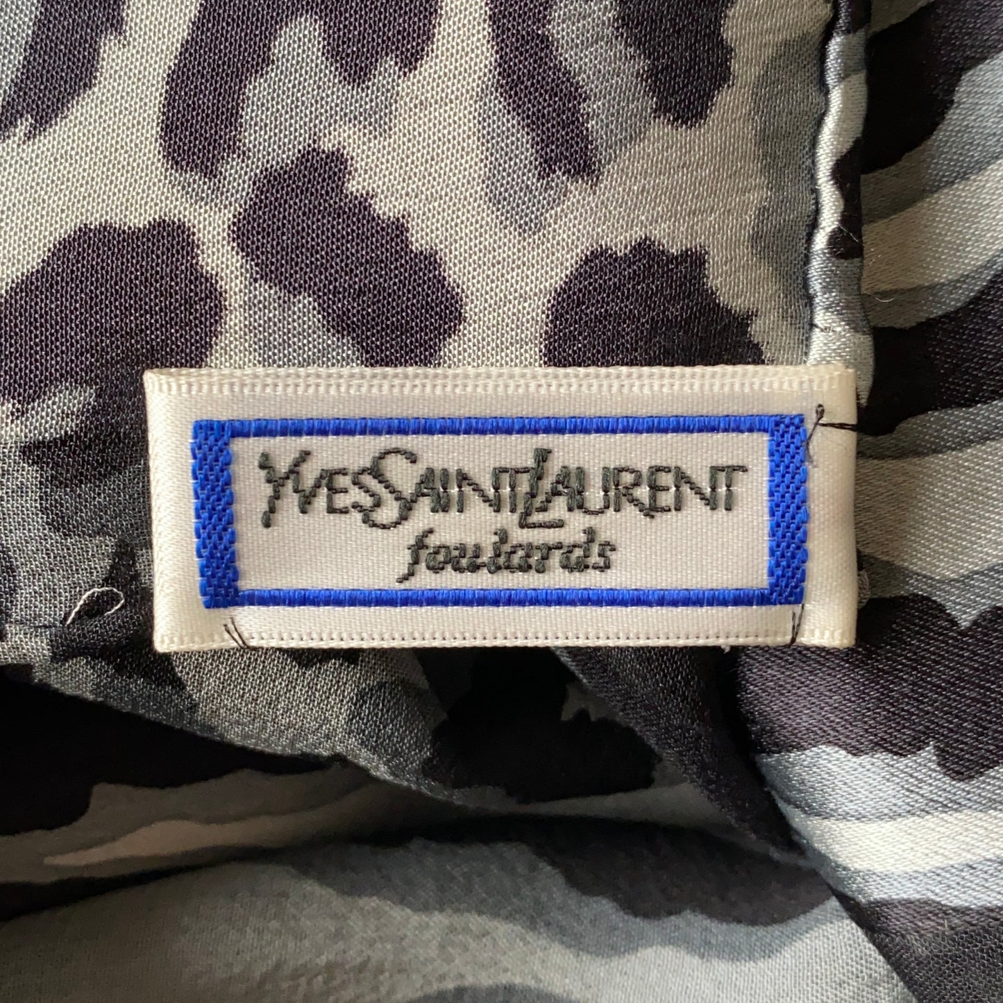 Yves Saint Laurent large pure silk square scarf Authentic with COA 41.5 inch