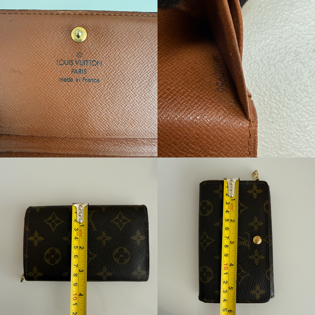 Louis Vuitton monogram compact wallet authentic with COA