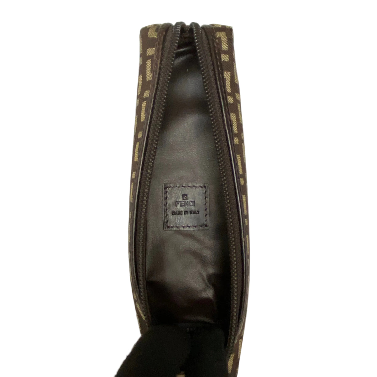 Fendi zucca monogram pen holder bag Authentic with COA 7.3x1.4x1.6