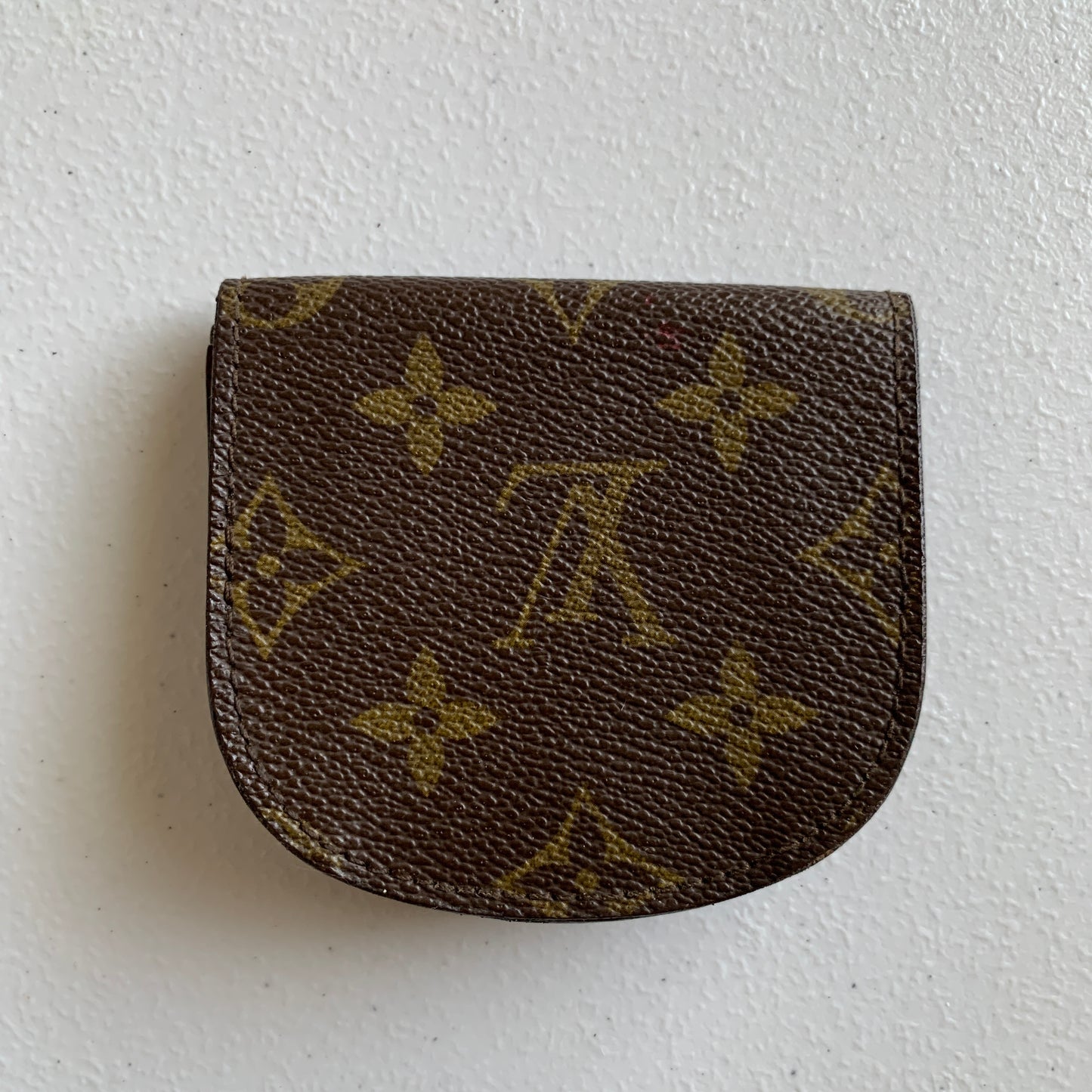 Louis Vuitton brown coin pouch 842 authentic with COA