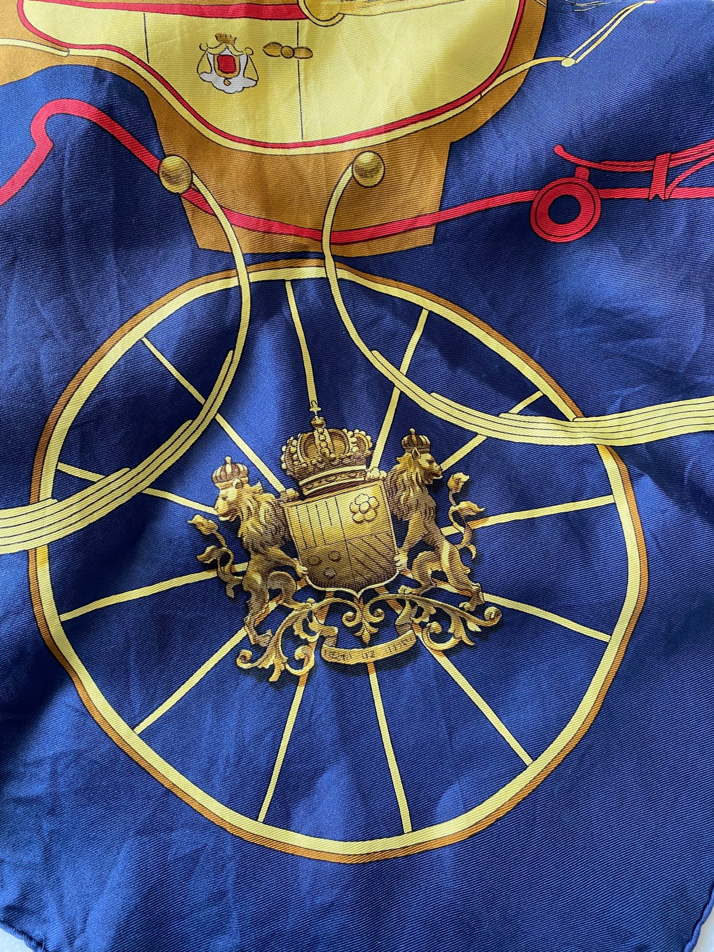 Hermes 90 cm large silk scarf authentic with COA