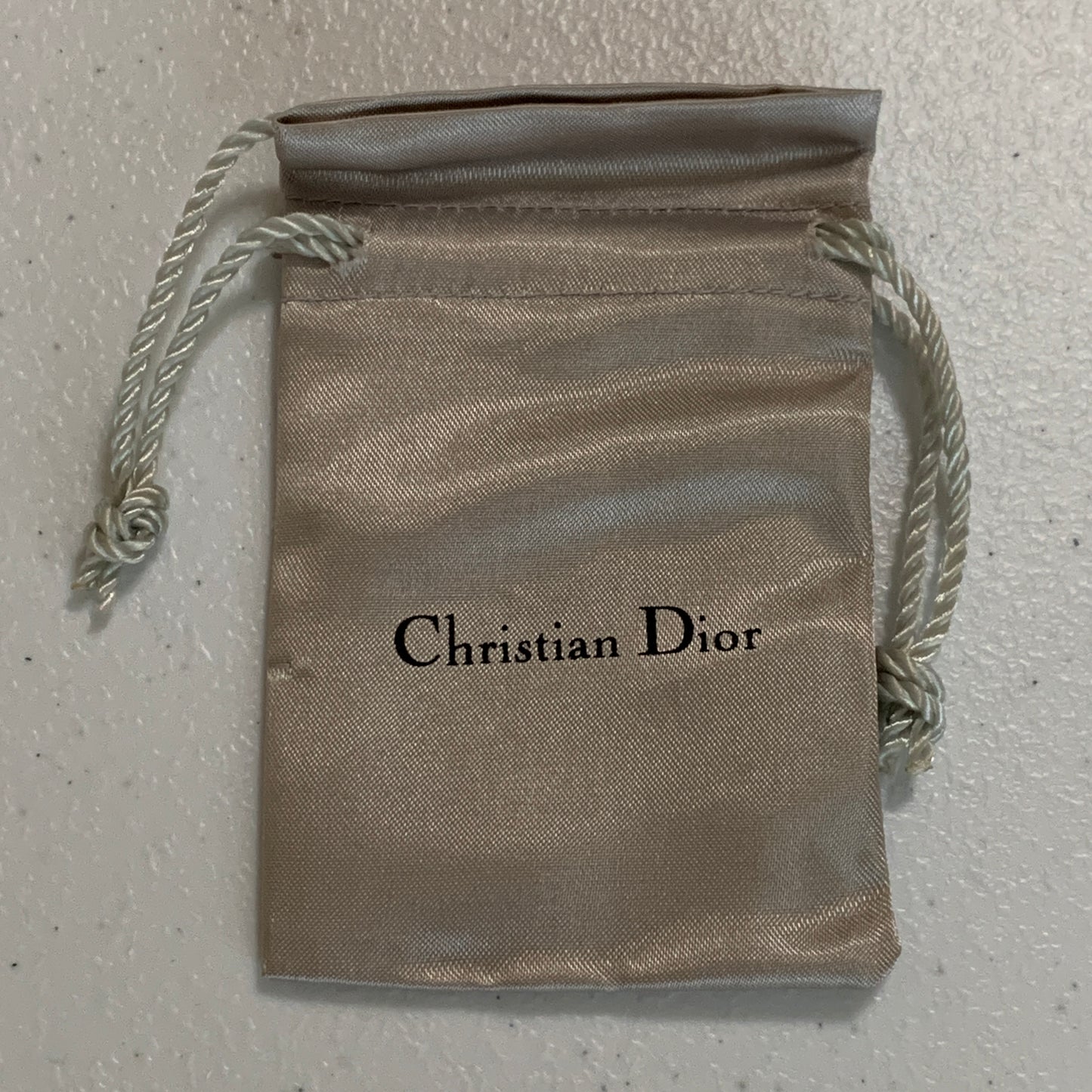Christian Dior silver tone heart tag adjustable Necklace authentic with COA box dusty