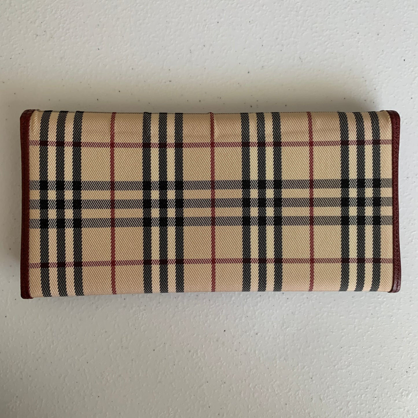 Burberry long flap classic check Wallet authentic with COA