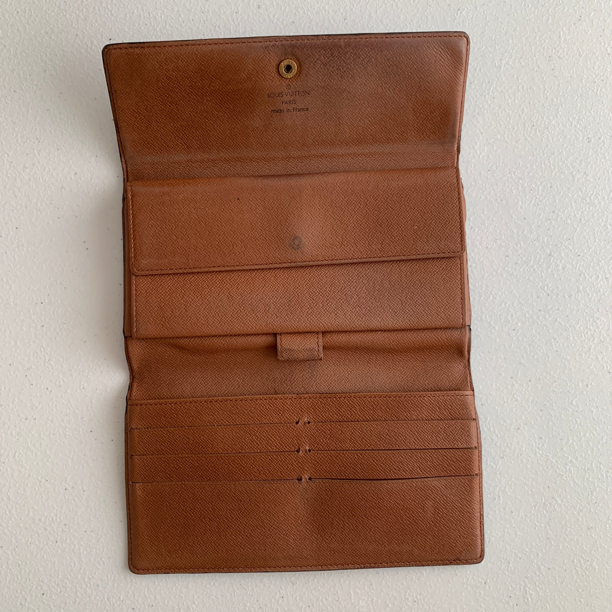Louis Vuitton monogram long wallet MI1908 Authentic with COA 7.4x4.3