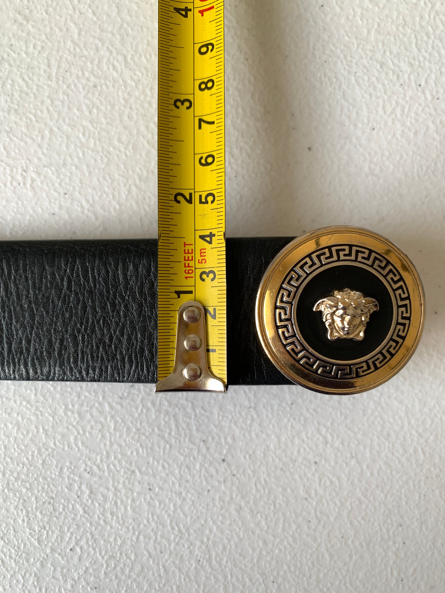 Versace unisex Medusa logo black leather belt authentic with coa size 85 cm 34 inch