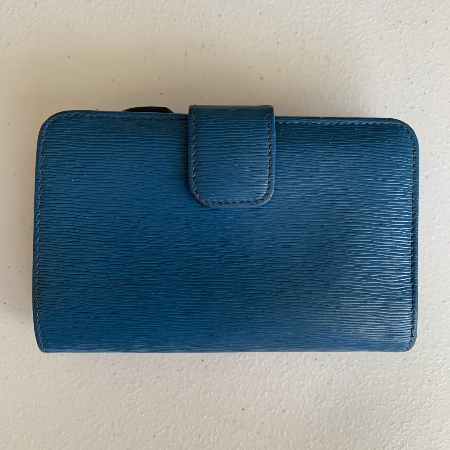 Prada wallet blue leather authentic with COA