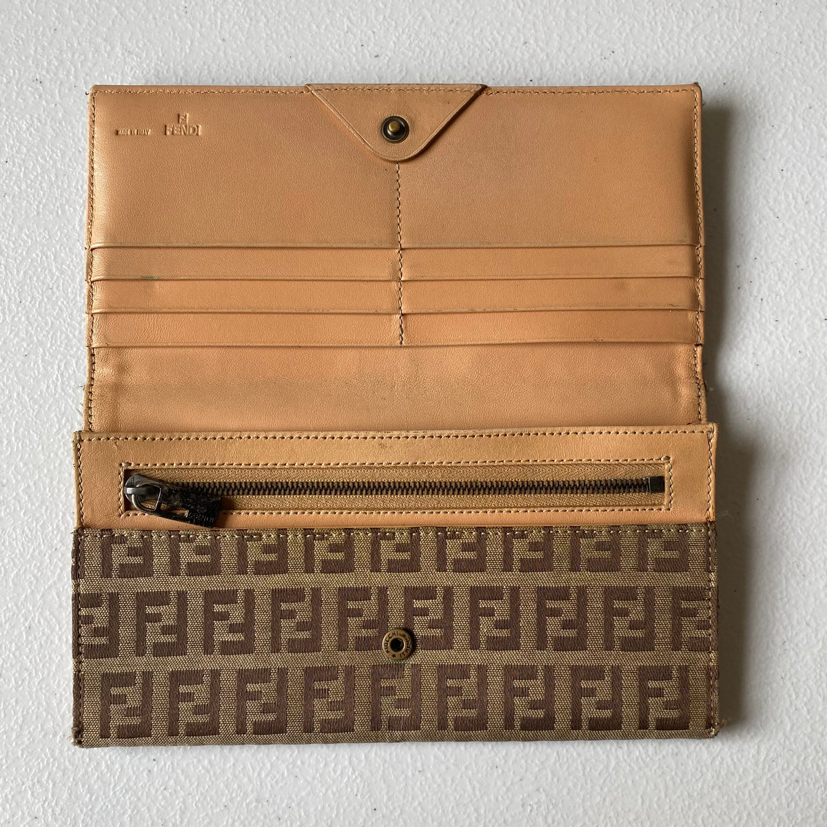Fendi FF monogram long wallet Authentic with COA 7.4x4.2