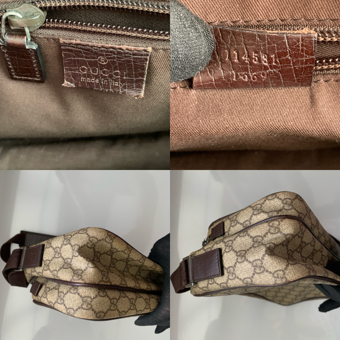 Gucci GG Supreme unisex crossbody bag authentic with COA