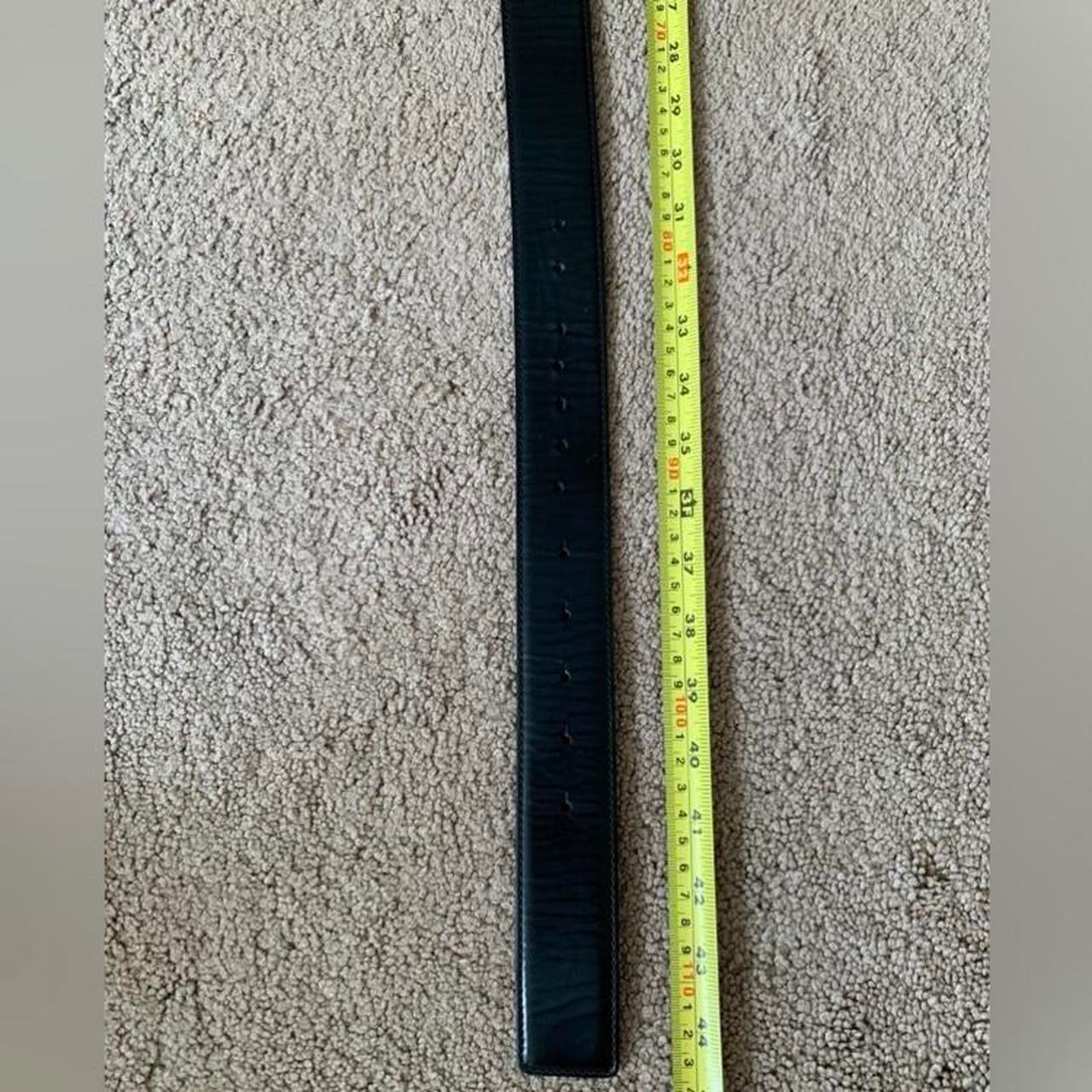 Authentic unisex Versace black leather belt with medusa buckle