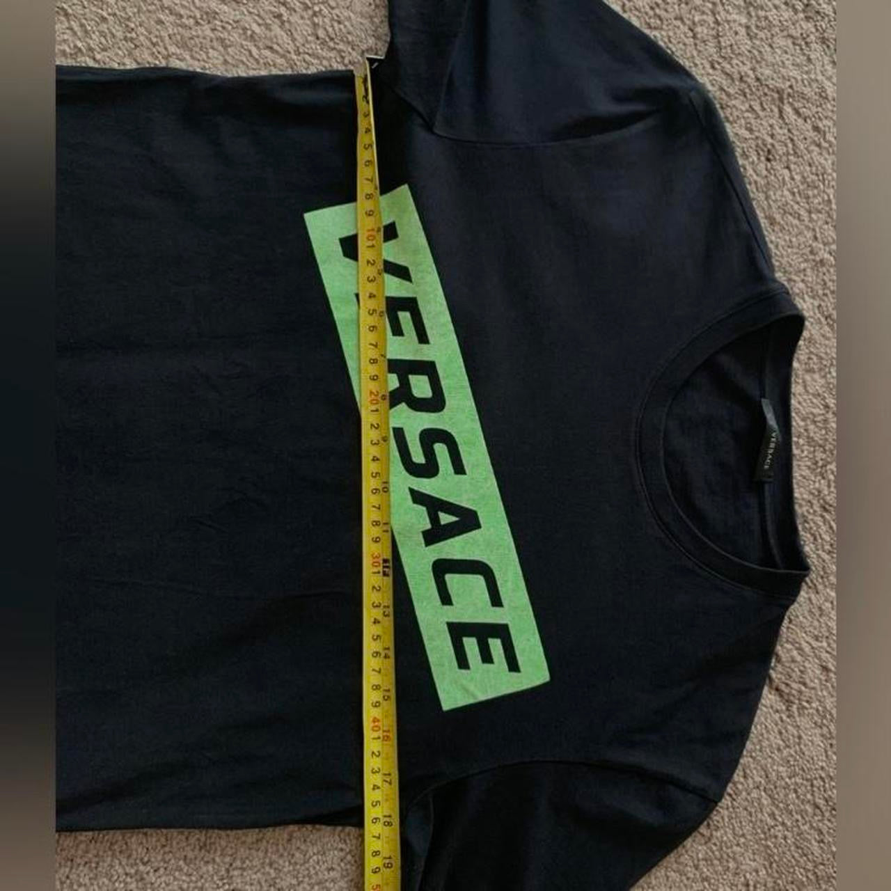 Authentic Versace first line logo black cotton t shirt