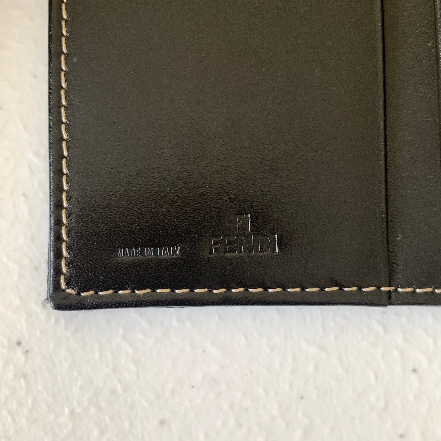 Fendi black FF monogram compact wallet Authentic with COA