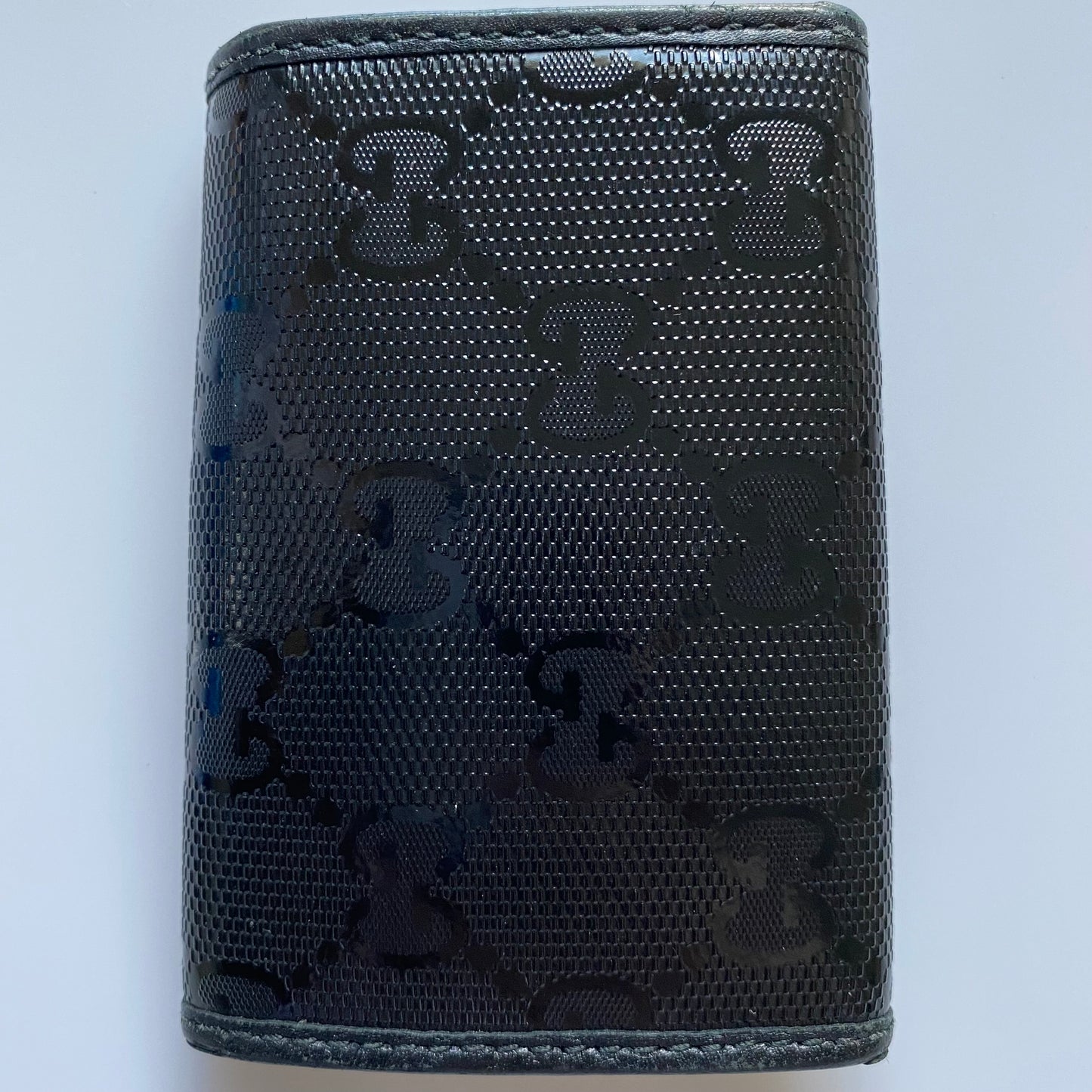Gucci monogram black key holder Authentic with COA