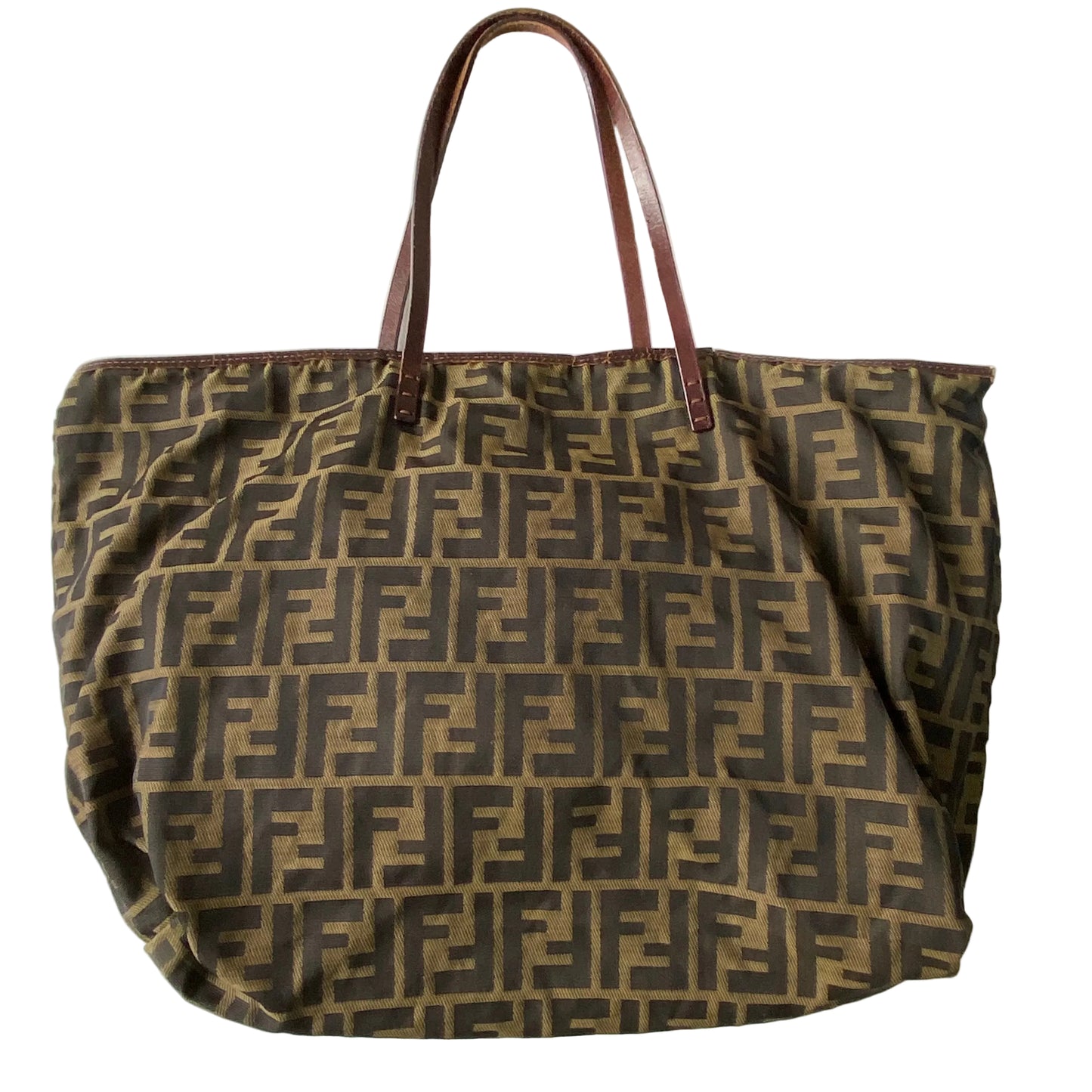 Fendi vintage zucca monogram tote bag authentic with COA 18x10.5x5.5