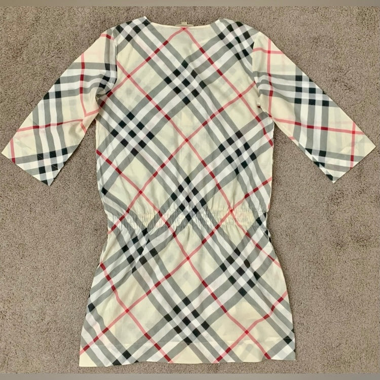 Authentic Burberry iconic cotton check dress like new size S for spring summer
