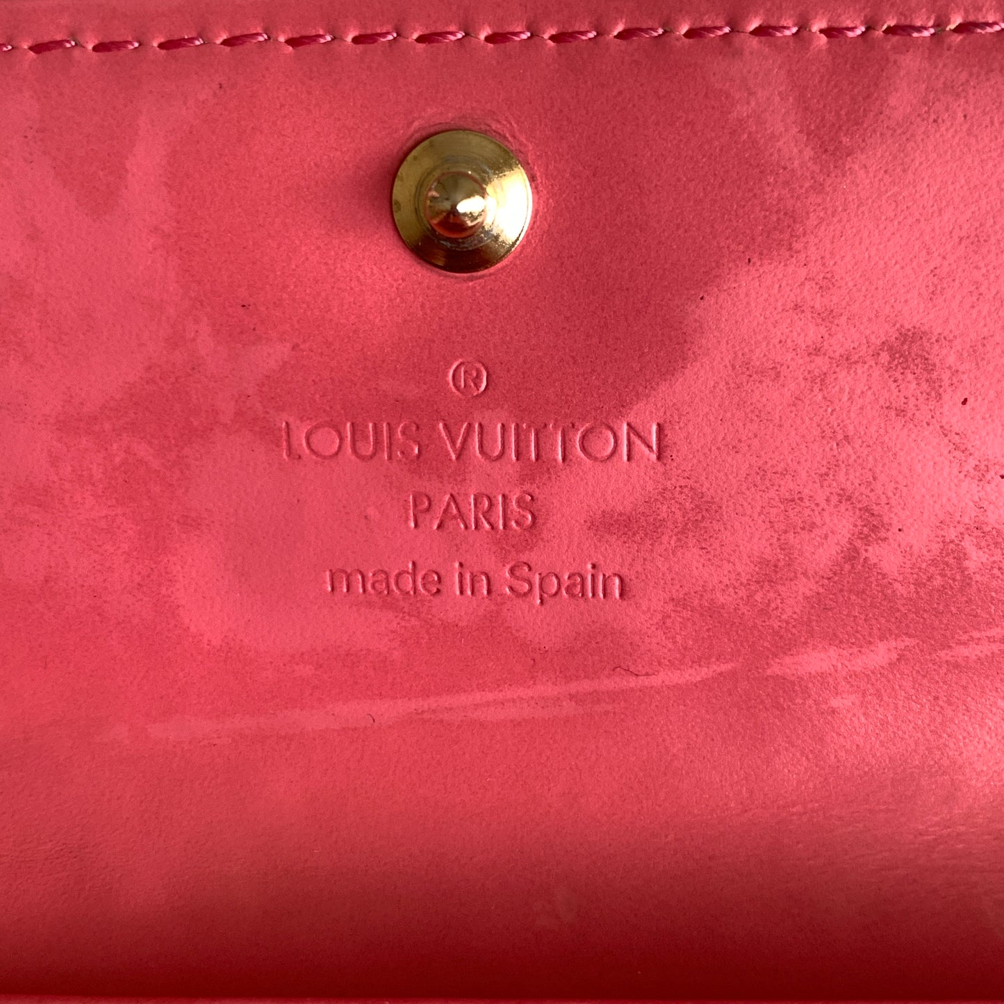Louis Vuitton monogram pink vernis key holder CA0036 Authentic with COA