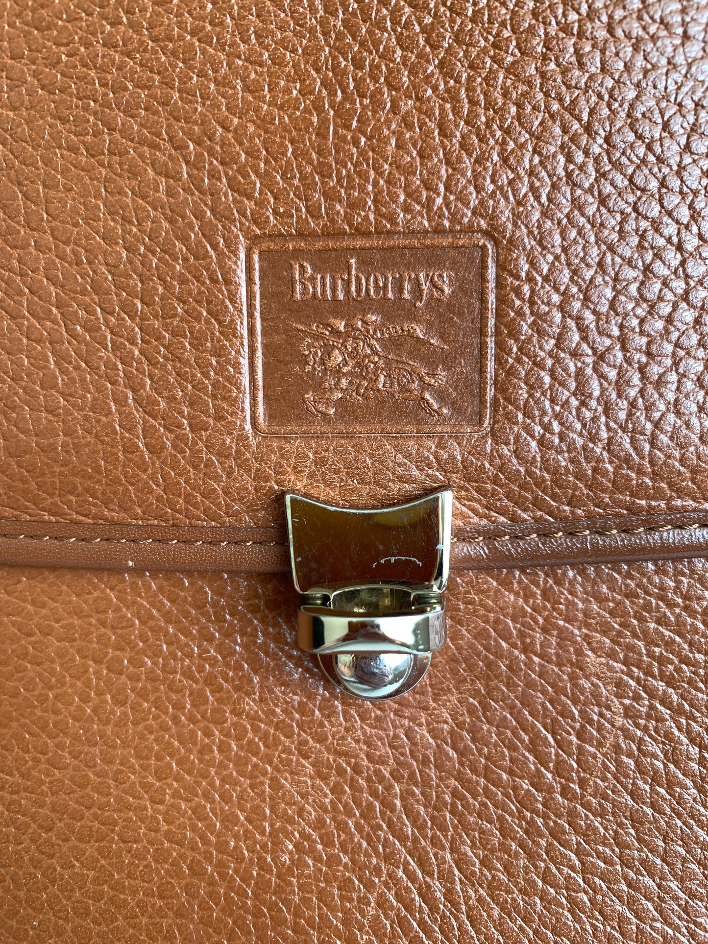 Burberry vintage brown leather 2 way crossbody bag Authentic with COA 9x7.7x2.7