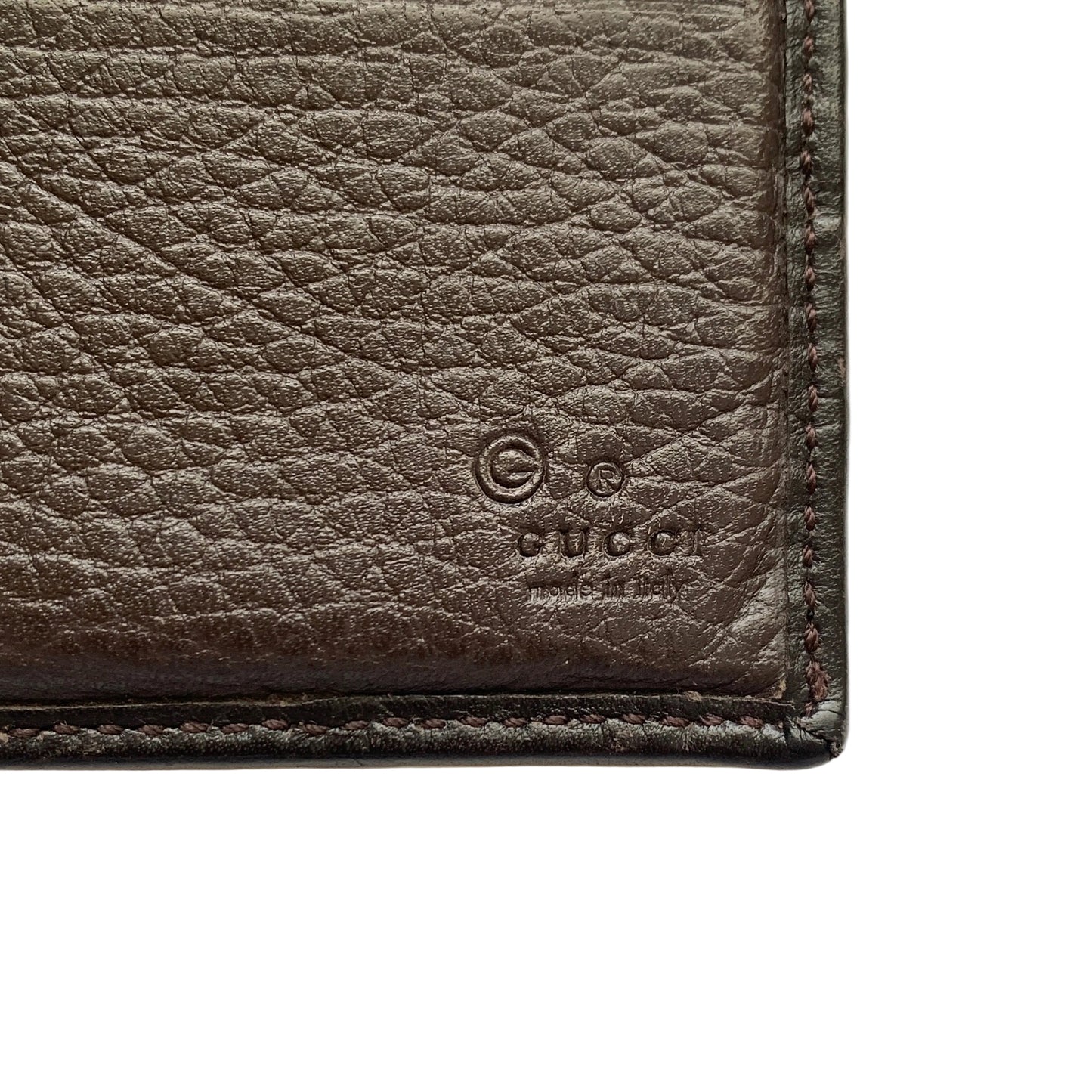 Gucci GG monogram men’s bifold leather wallet Authentic with COA 5x3.7