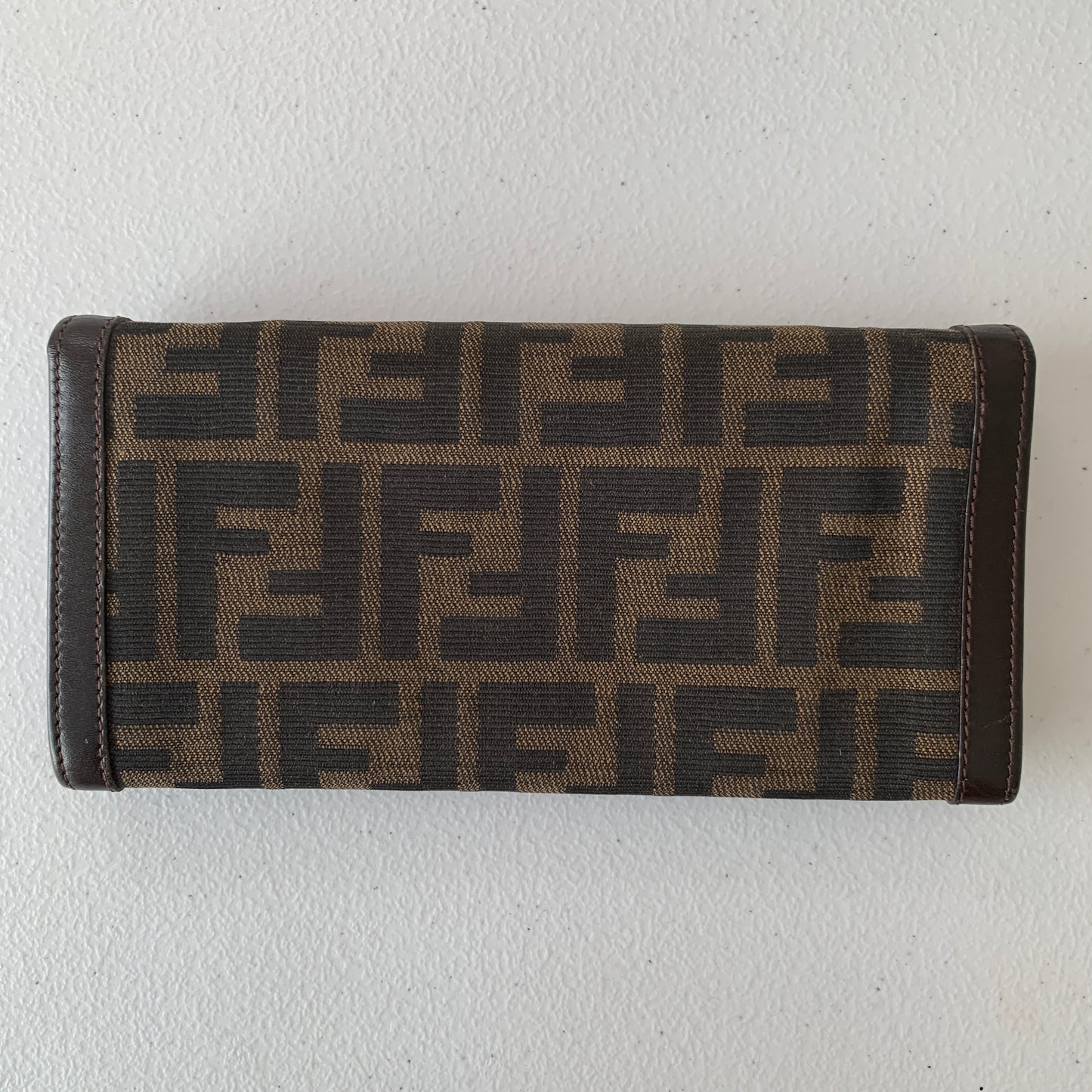 Fendi zucca monogram long wallet authentic with COA