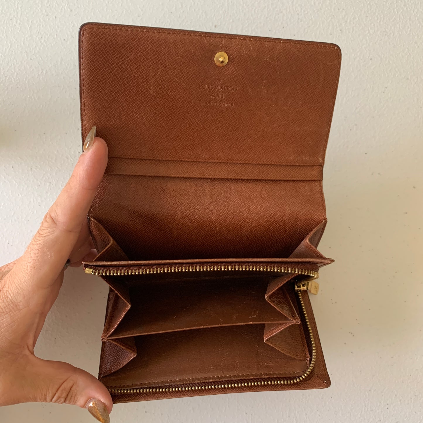 Louis Vuitton brown monogram Wallet RA0951 authentic with COA
