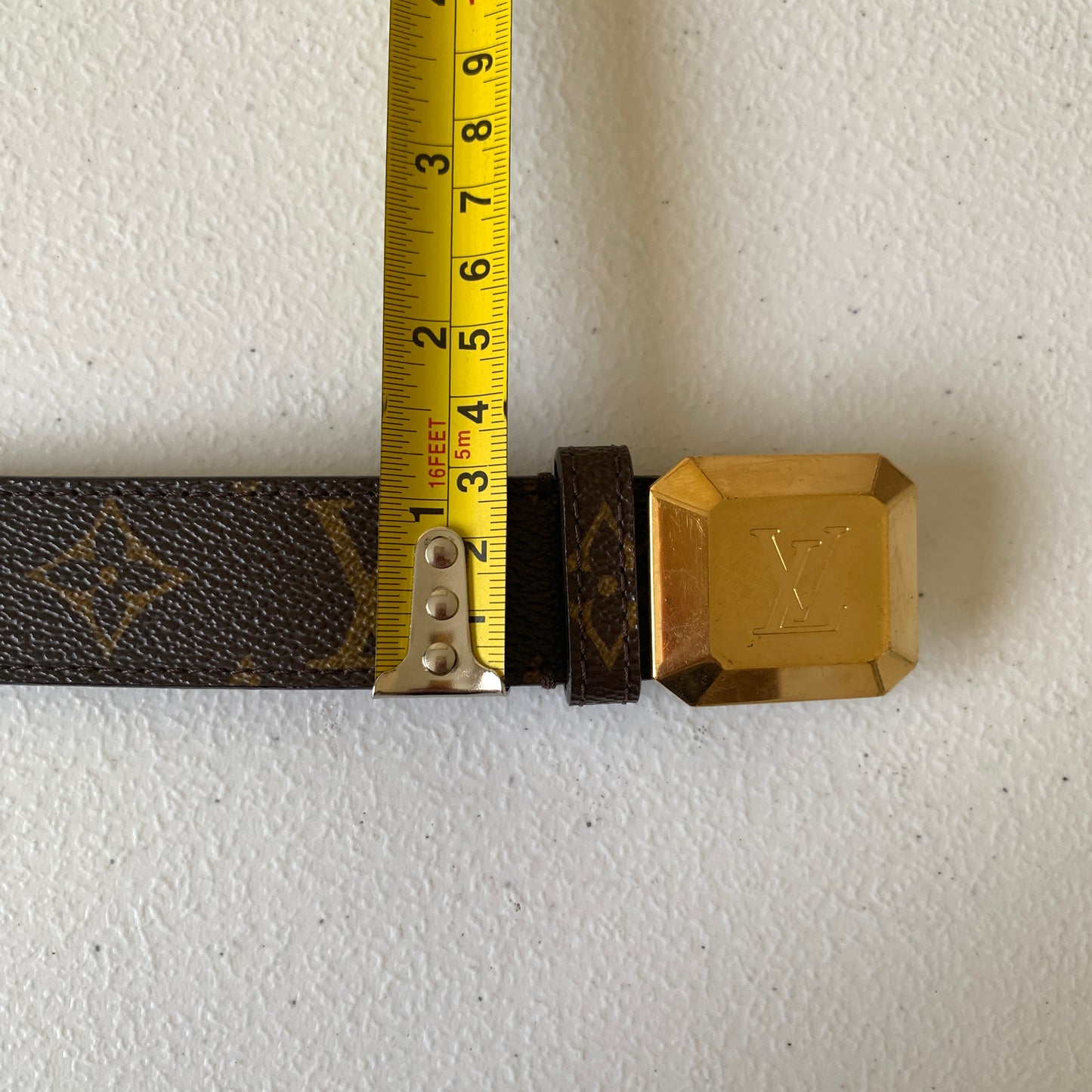 Louis Vuitton monogram unisex belt M9872 Authentic with COA box dusty size 95 cm 38 inch