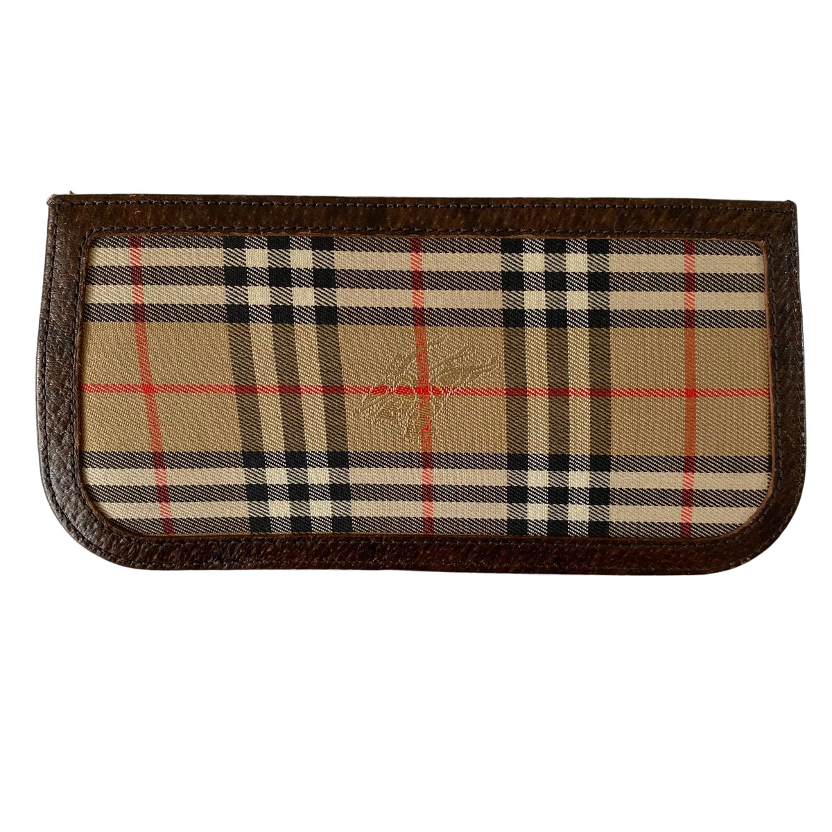 Burberry vintage check glasses holder Authentic with COA 6.7x3.3