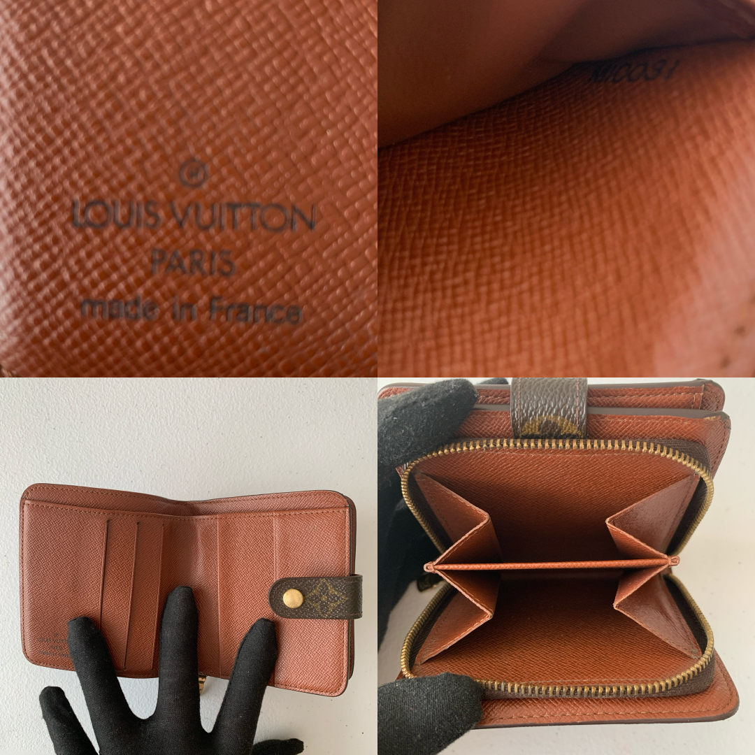 Louis Vuitton monogram compact Wallet Authentic MI0031 with COA