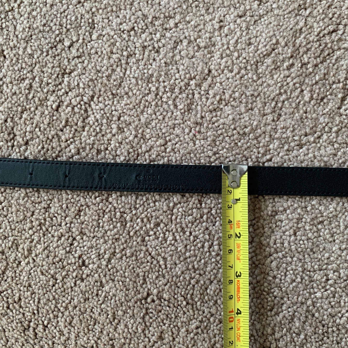 G1026 Gucci GG marmont black leather belt size 36