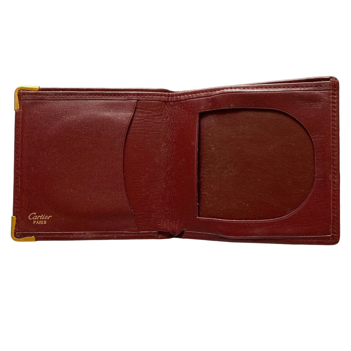 Cartier vintage men’s bifold leather wallet Authentic with COA