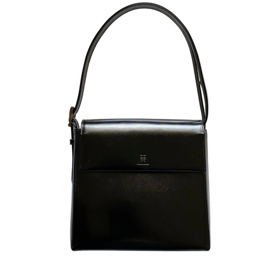 Givenchy vintage 4 G black leather shoulder bag Authentic with COA