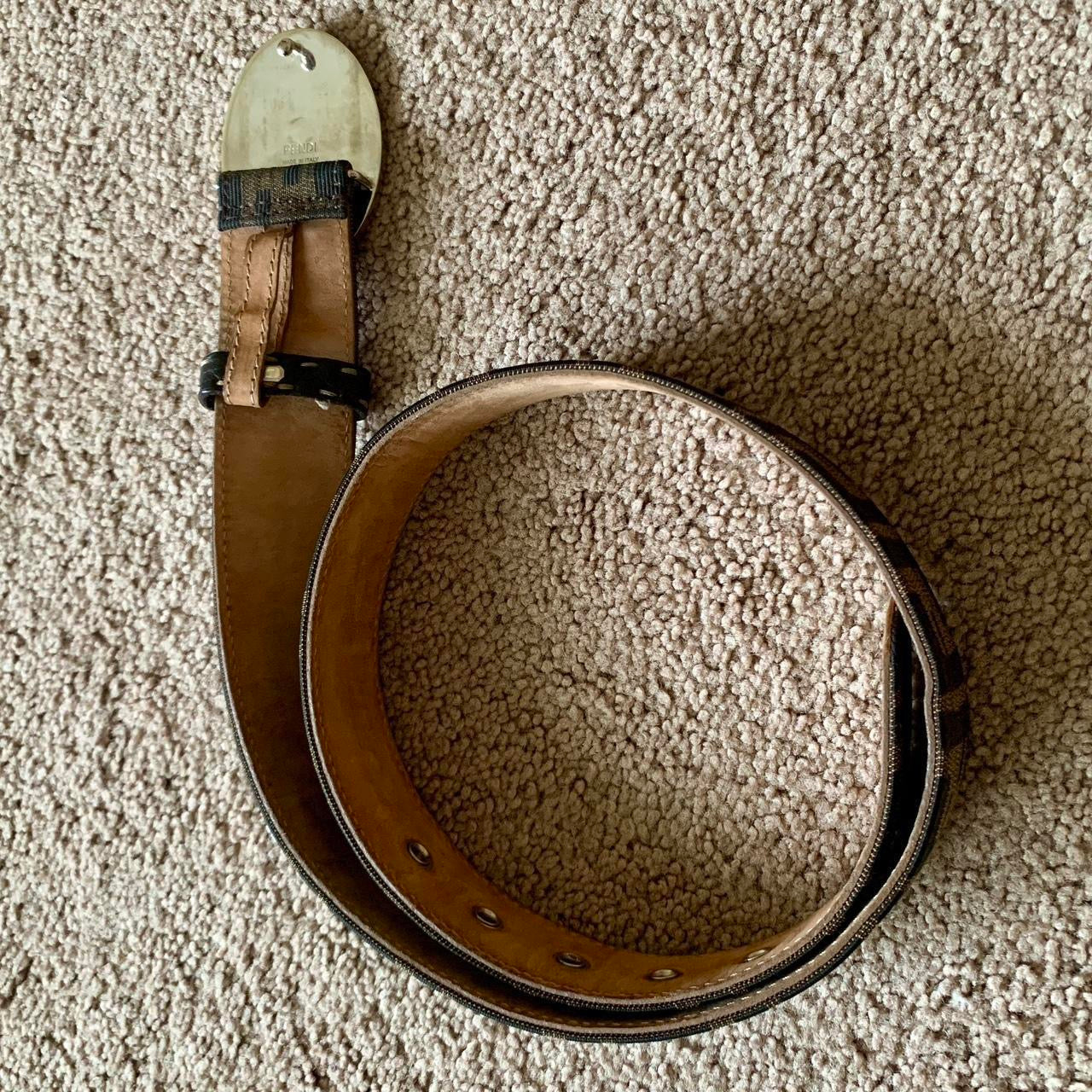 Authentic FENDI zucca monogram belt