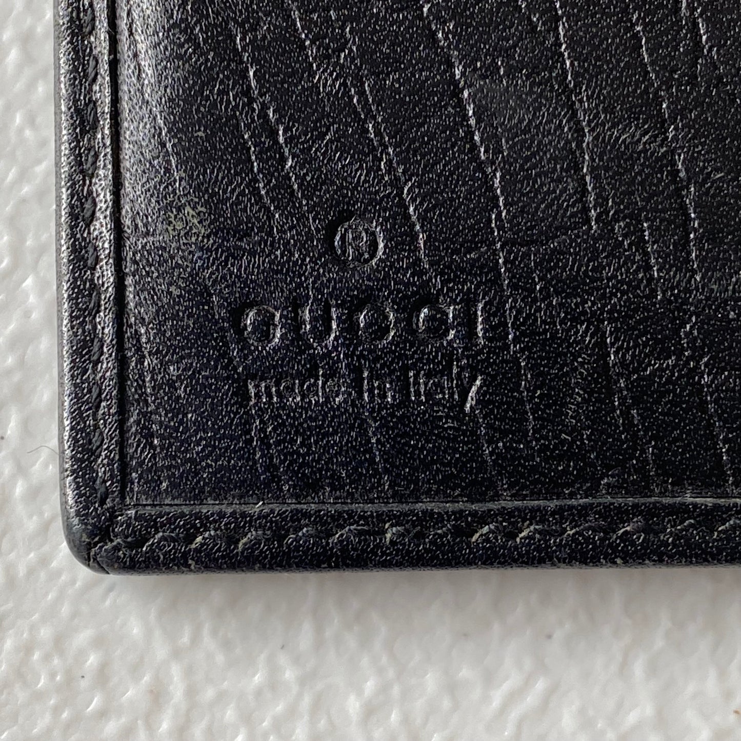 Gucci bamboo black canvas compact wallet Authentic with coa