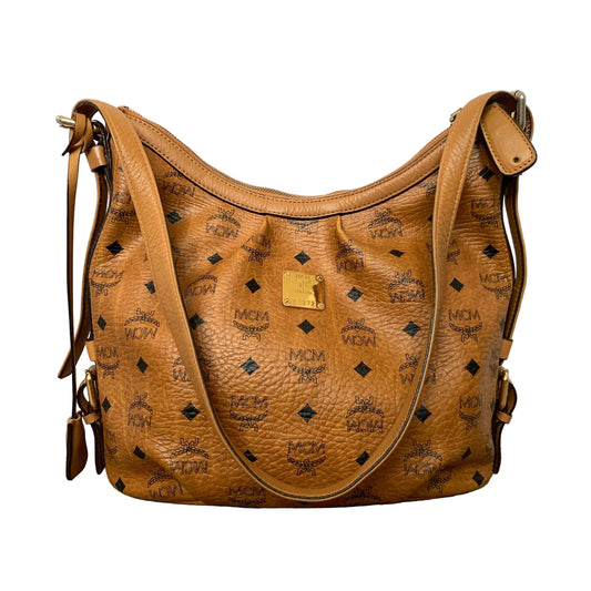 MCM cognac shoulder bag Authentic with COA 13x11x4.5