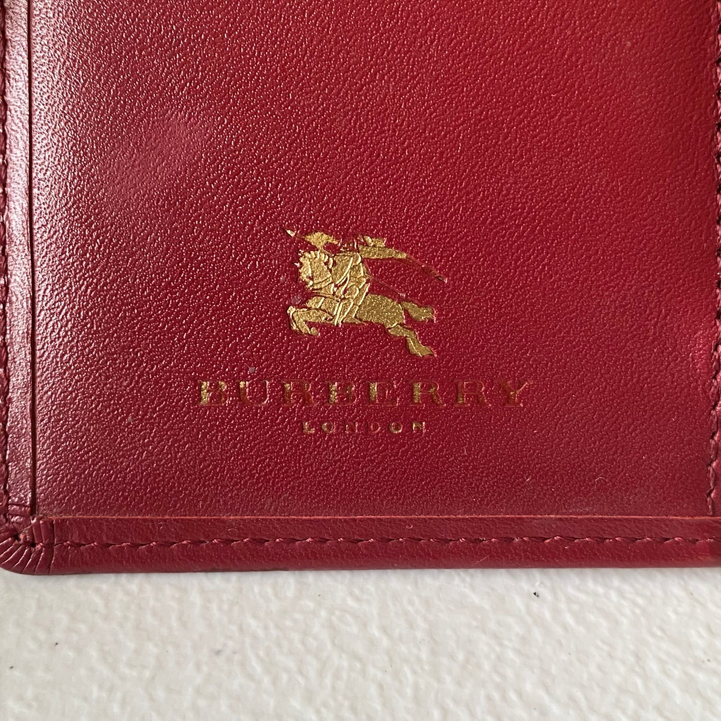 Burberry classic check and pink leather agenda Authentic with COA