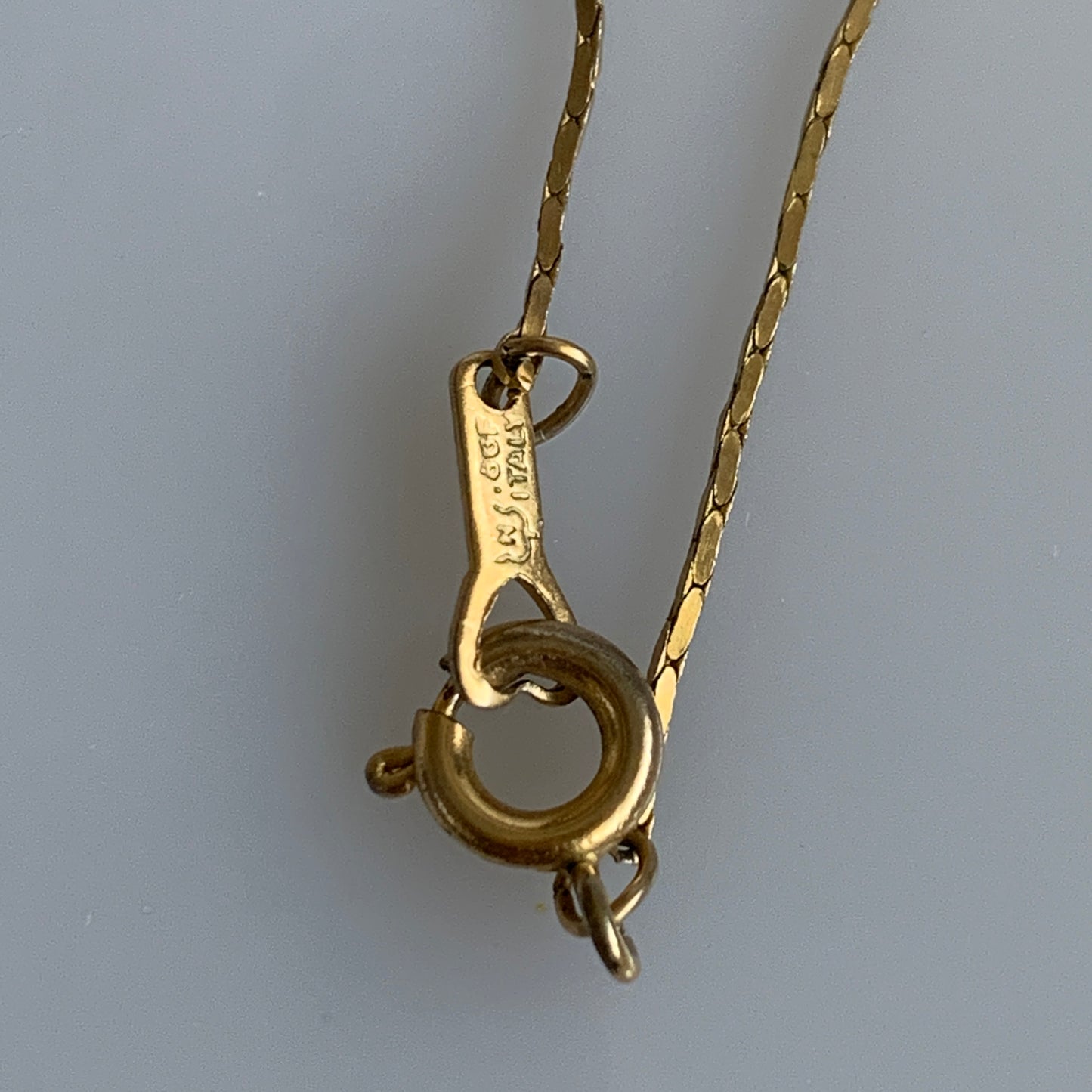 Yves Saint Laurent YSL logo gold plated Necklace authentic with COA
