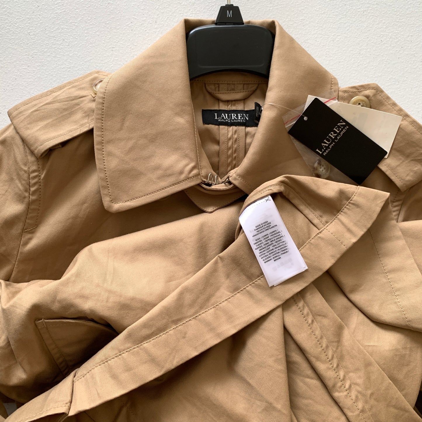Lauren Ralph Lauren womens NWT tan trench coat size 4