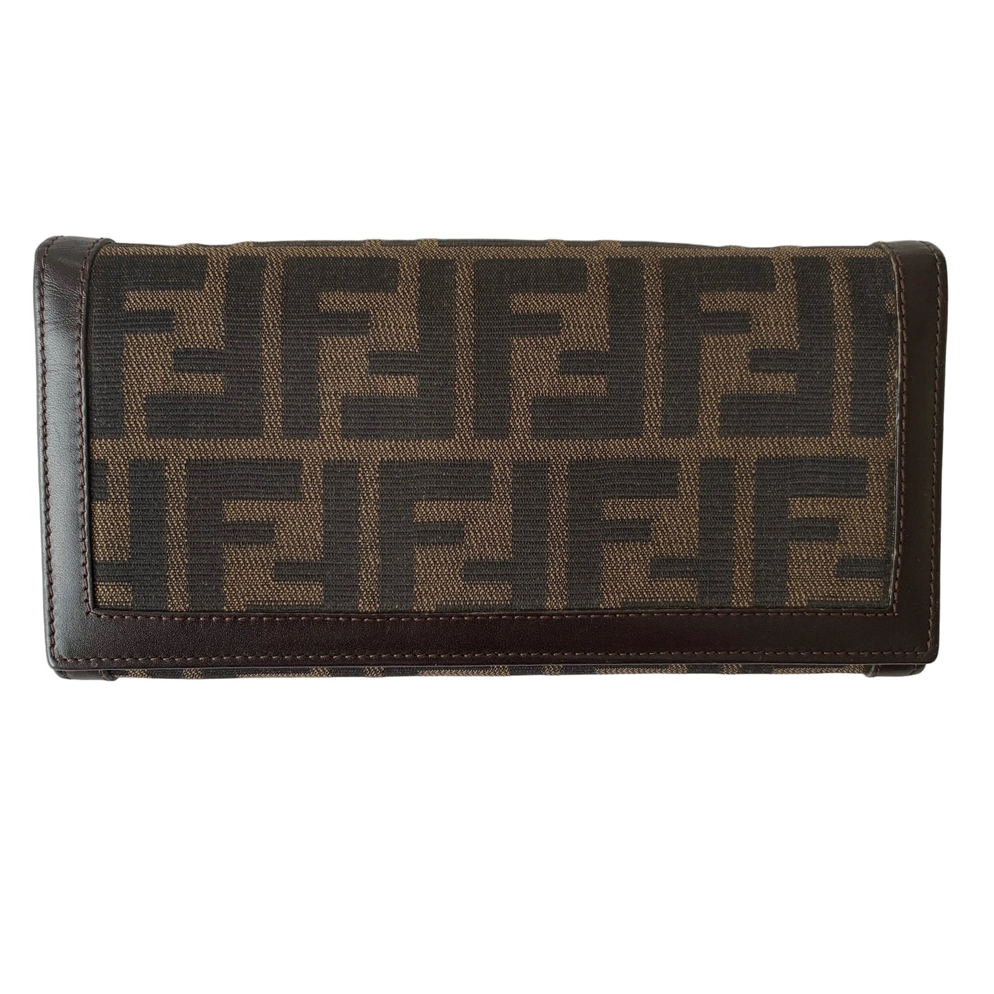 Fendi zucca monogram long wallet authentic with COA