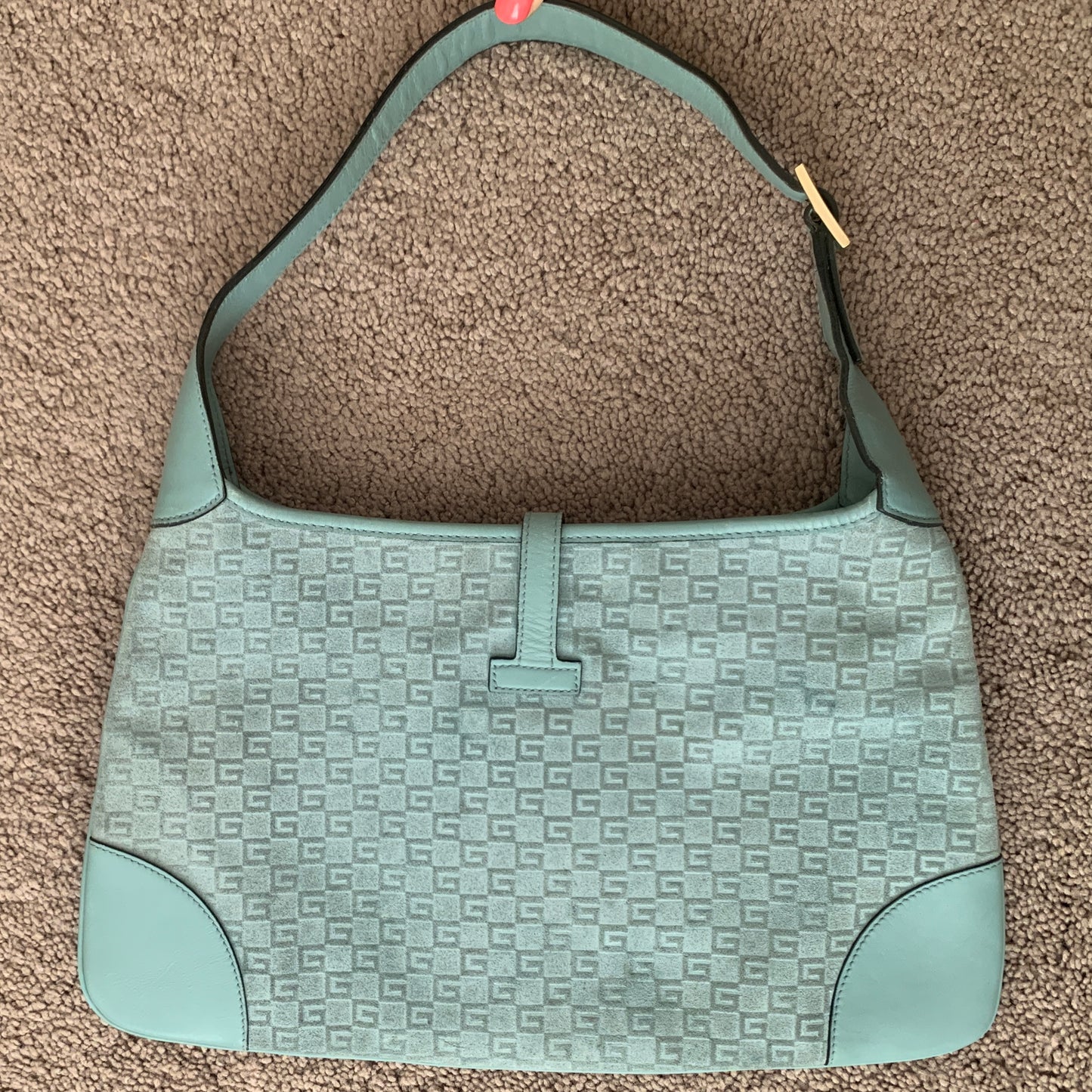 Authentic Gucci women’s vintage Jackie light blue handbag