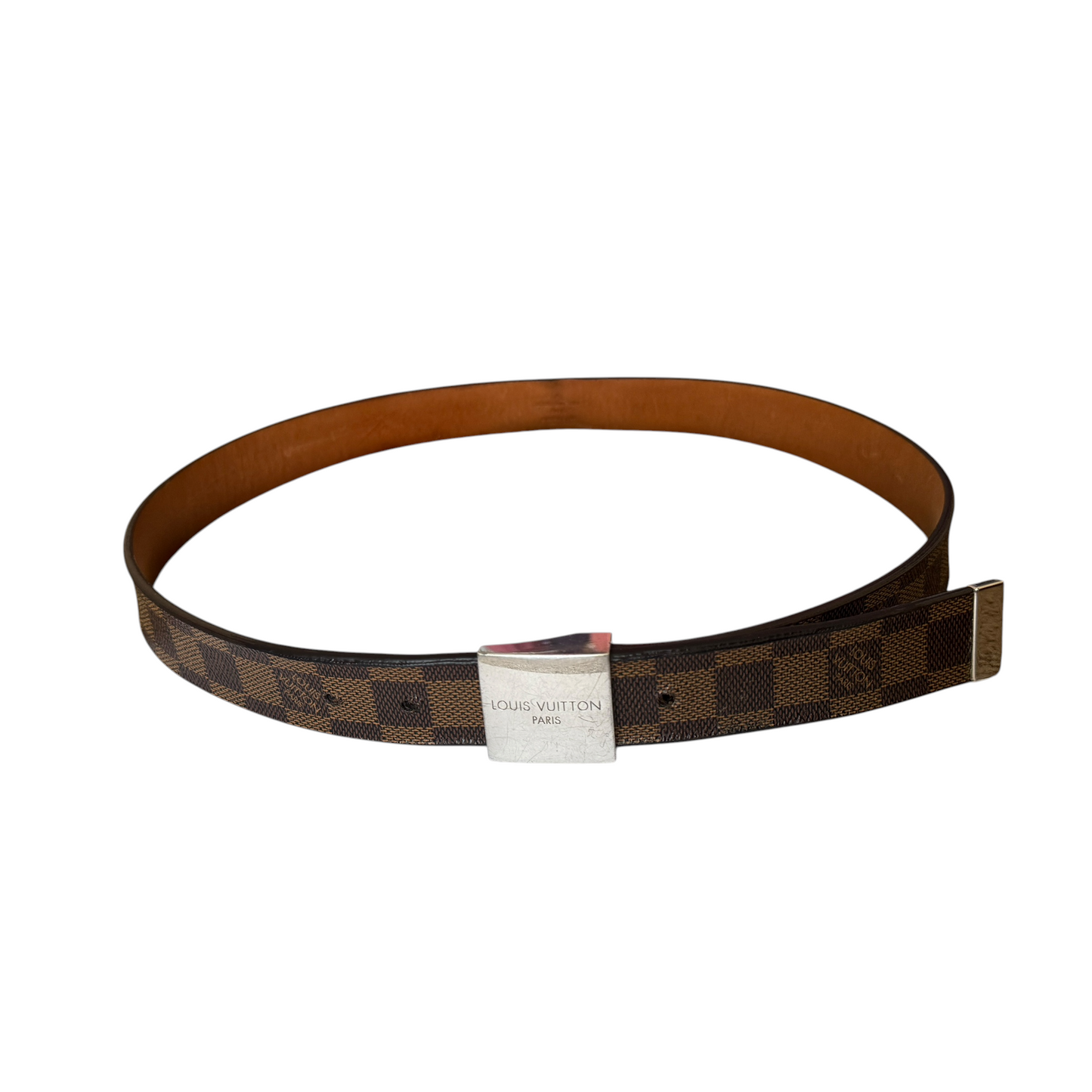 Louis Vuitton damier brown belt unisex size 85 cm 34 inch authentic with COA