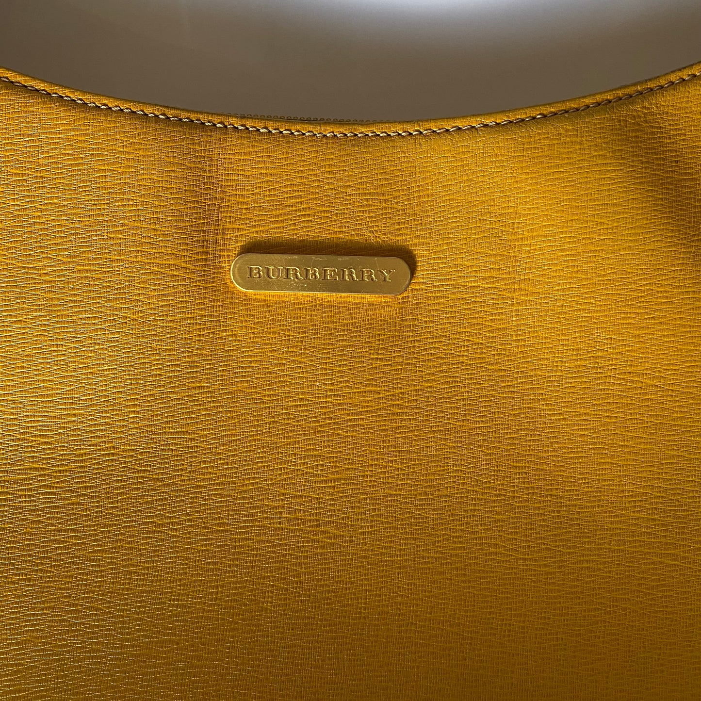 Burberry mustard leather hobo shoulder bag Authentic with COA