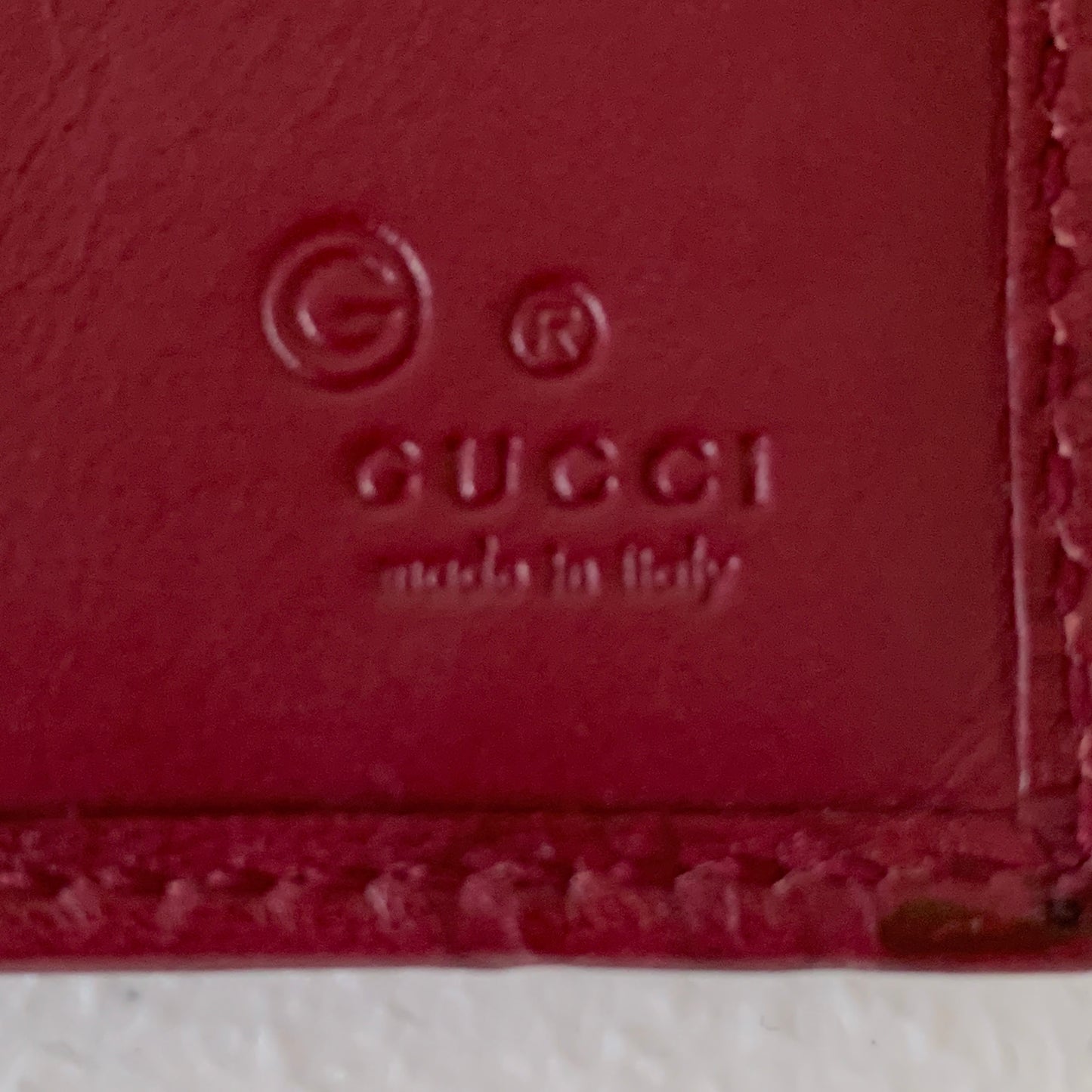 Gucci GG signature burgundy leather Long Wallet Authentic with COA