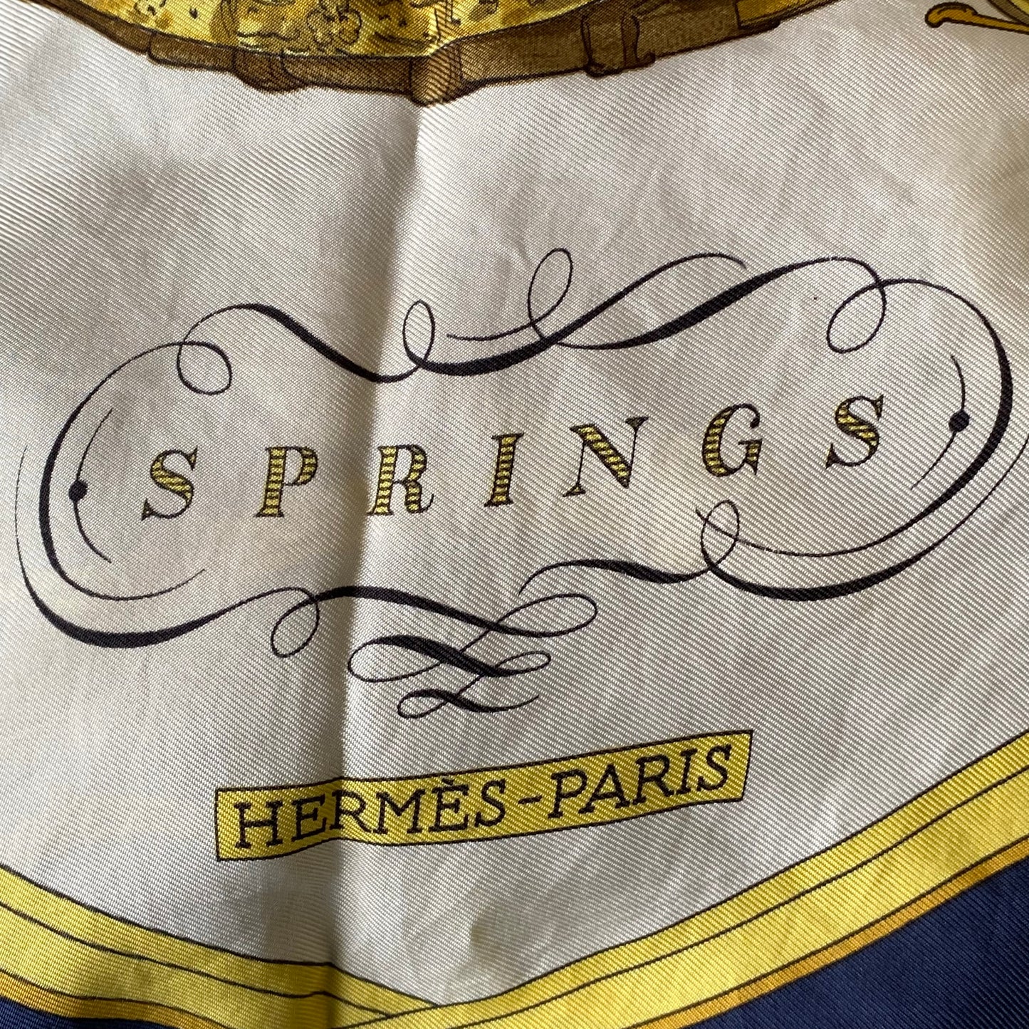 Hermes 90 cm large silk scarf authentic with COA
