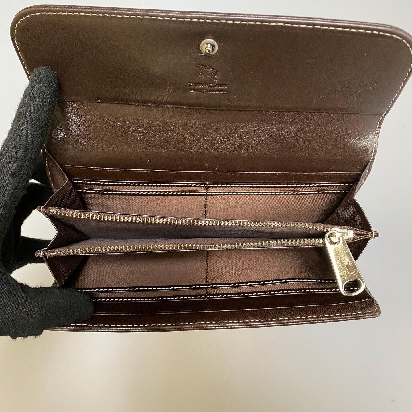 Burberry check long wallet Authentic with COA 7.5x3.6