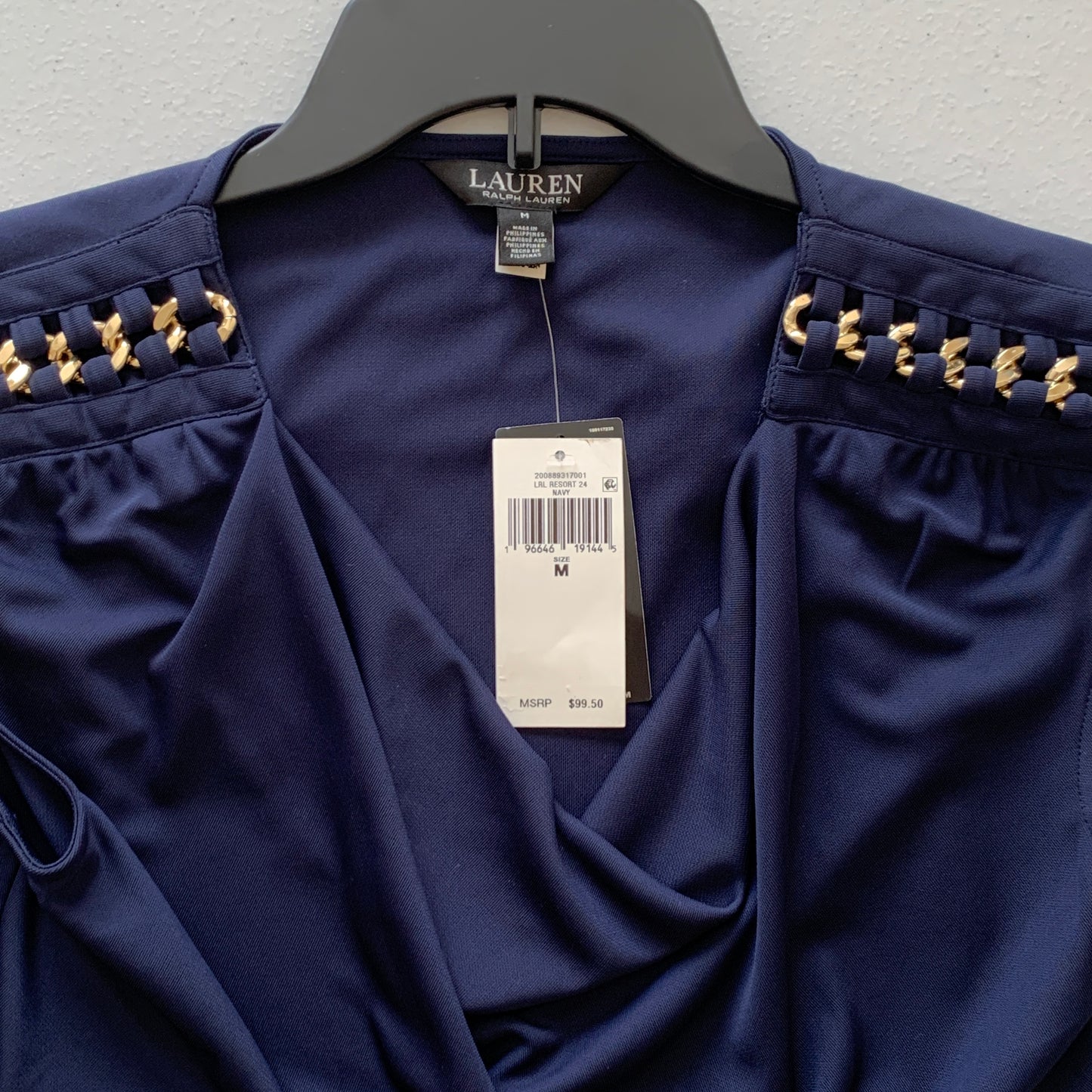 Lauren Ralph Lauren women’s NWT navy blue sleeveless blouse size medium