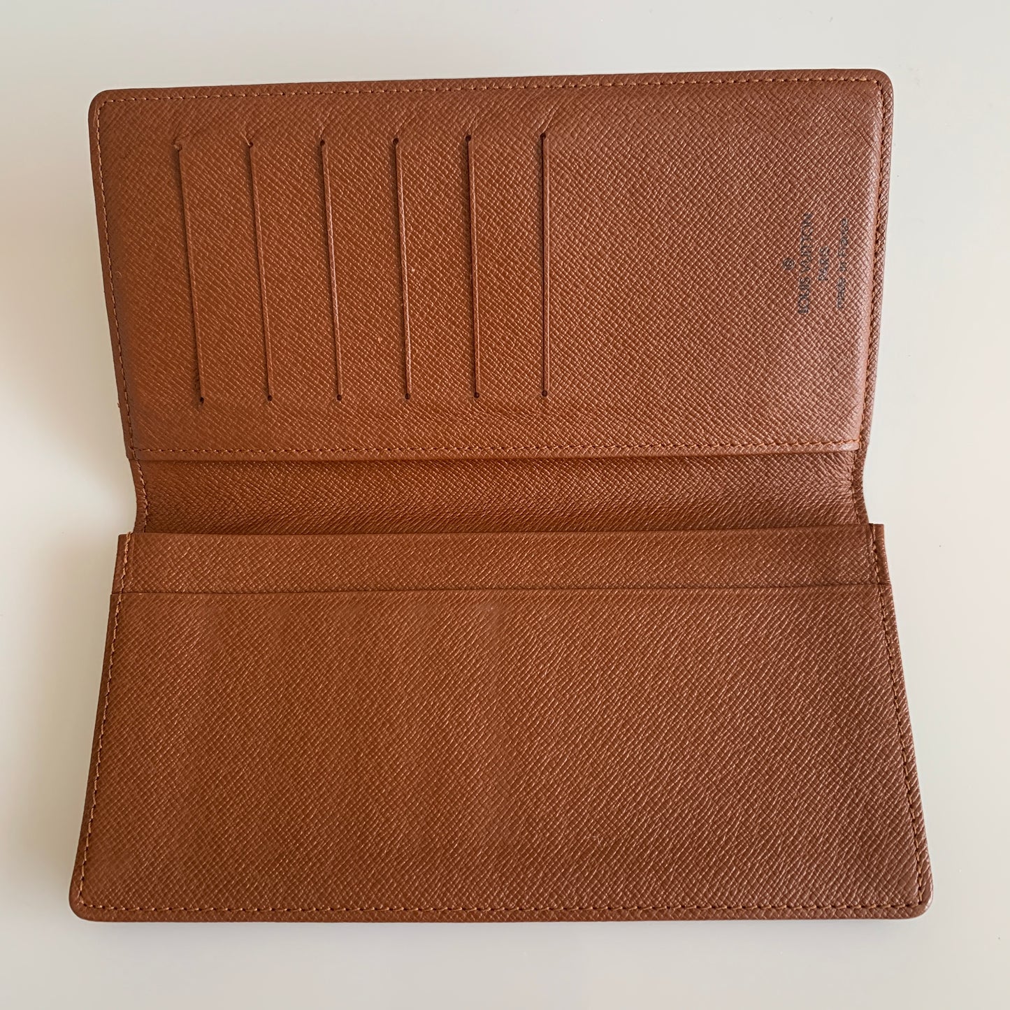 Louis Vuitton monogram brown card holder wallet Checkbook unisex ct0015 authentic with COA